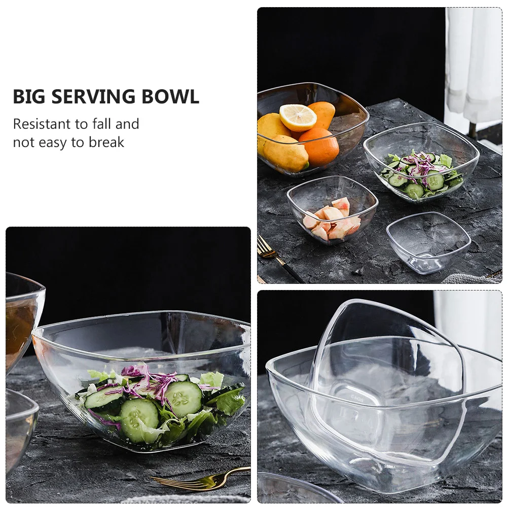 Storage Tool Salad Bowl Mini Snacks Transparent Cereal Bowls Acrylic Large  Vegetable Glass - AliExpress