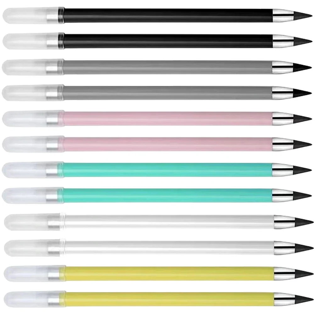 

12 Pcs Writing Pencils Eternal Sketch Inkless Reusable for Drawing Write