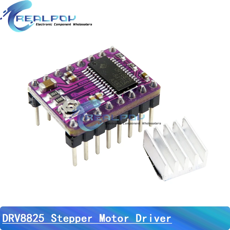 Фото Драйвер шагового двигателя для 3D-принтера Stepstick Drv8825 Reprap 4 PCB Board, замена A4988, запчасти для 3D-принтера Ramps 1,4 №1