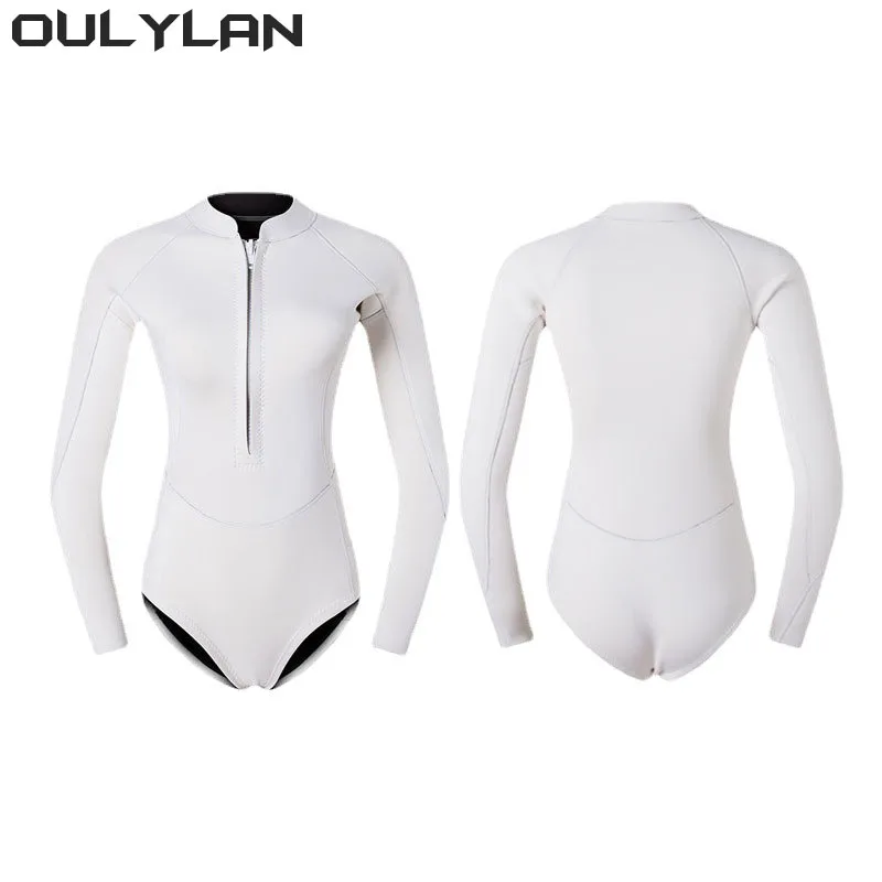 

Oulylan костюм для подводной охоты, серфинга, дайвинга, Женский неопреновый гидрокостюм 2 мм для подводного плавания, сохраняющий тепло акваланга, водные виды спорта