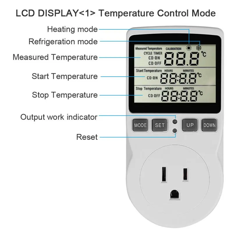 Plug Thermostat Digitaler Temperaturregler Heizung Kühlung mit