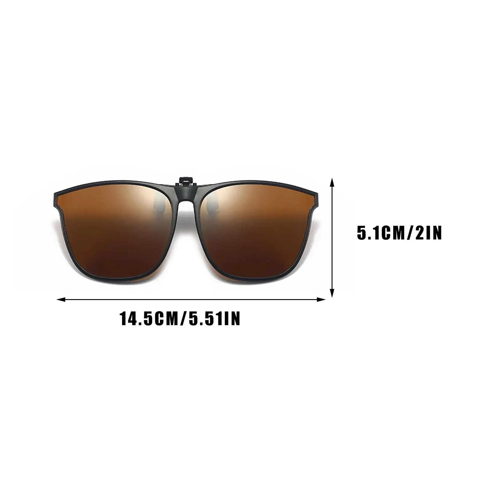 Nieuwe Gepolariseerde Flip-Up Zonnebril Clips Voor Bijziendheid Bril Retro Big Size Plein Tac Materiaal Bril Clip-On sunglass Clip