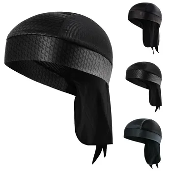 Sweat Wicking Beanie Cap Bandana Skull Cap Breathable Cooling Skull Hats Helmet Liner Pirate Hat for Men Women 1