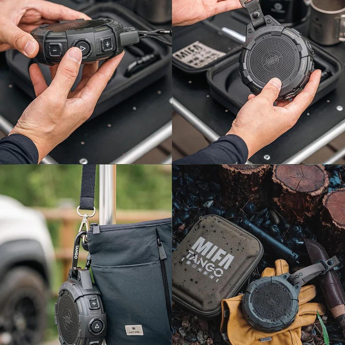 Mifa Tango Portable Bluetooth Speaker with Flashlight, IP67 Waterproof, Shockproof, and 25-Hour Playtime with Bold Bass. 5