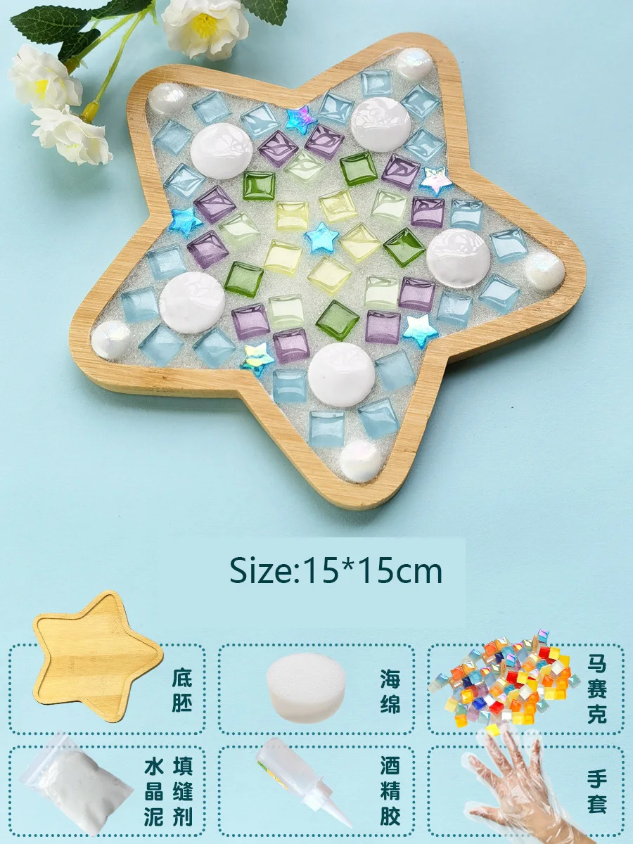 Handmade Bamboo Mosaic Coasters DIY Craft Kit