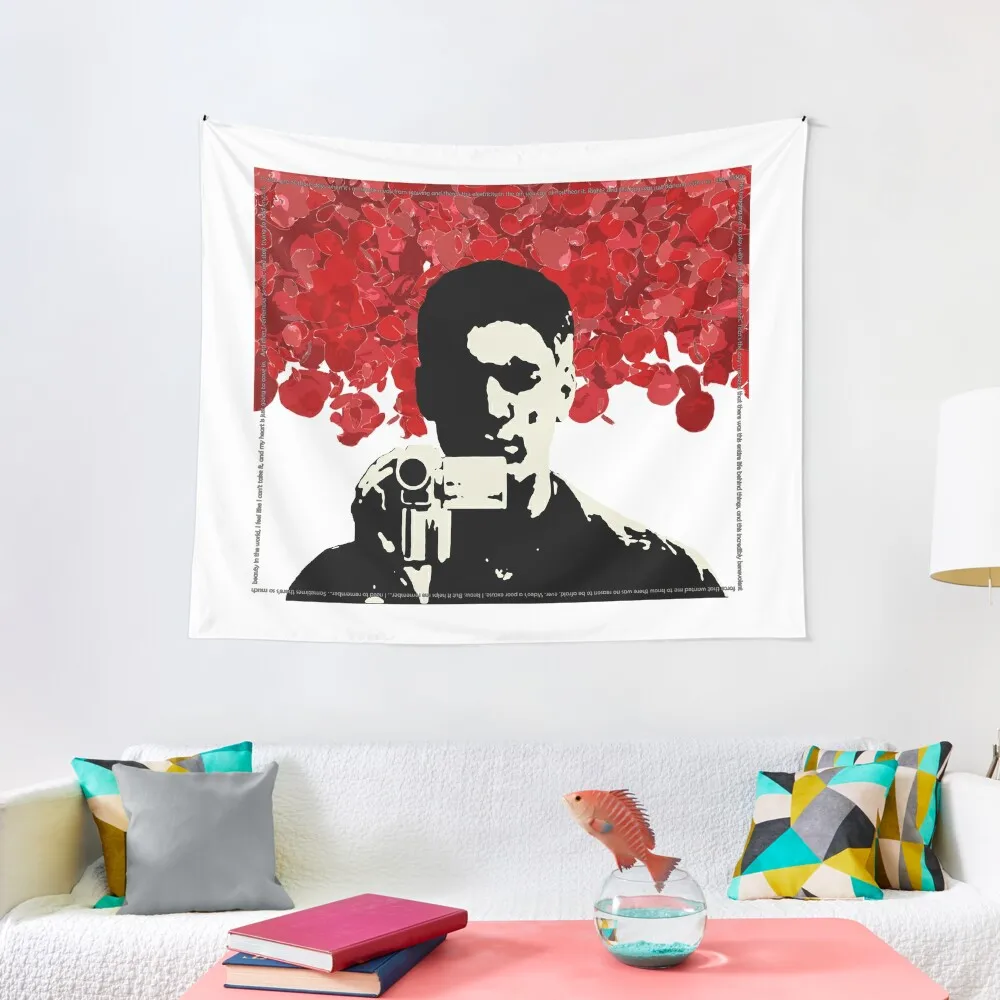 

American Beauty (w/ quote) Tapestry Korean Room Decor Wall Tapestry