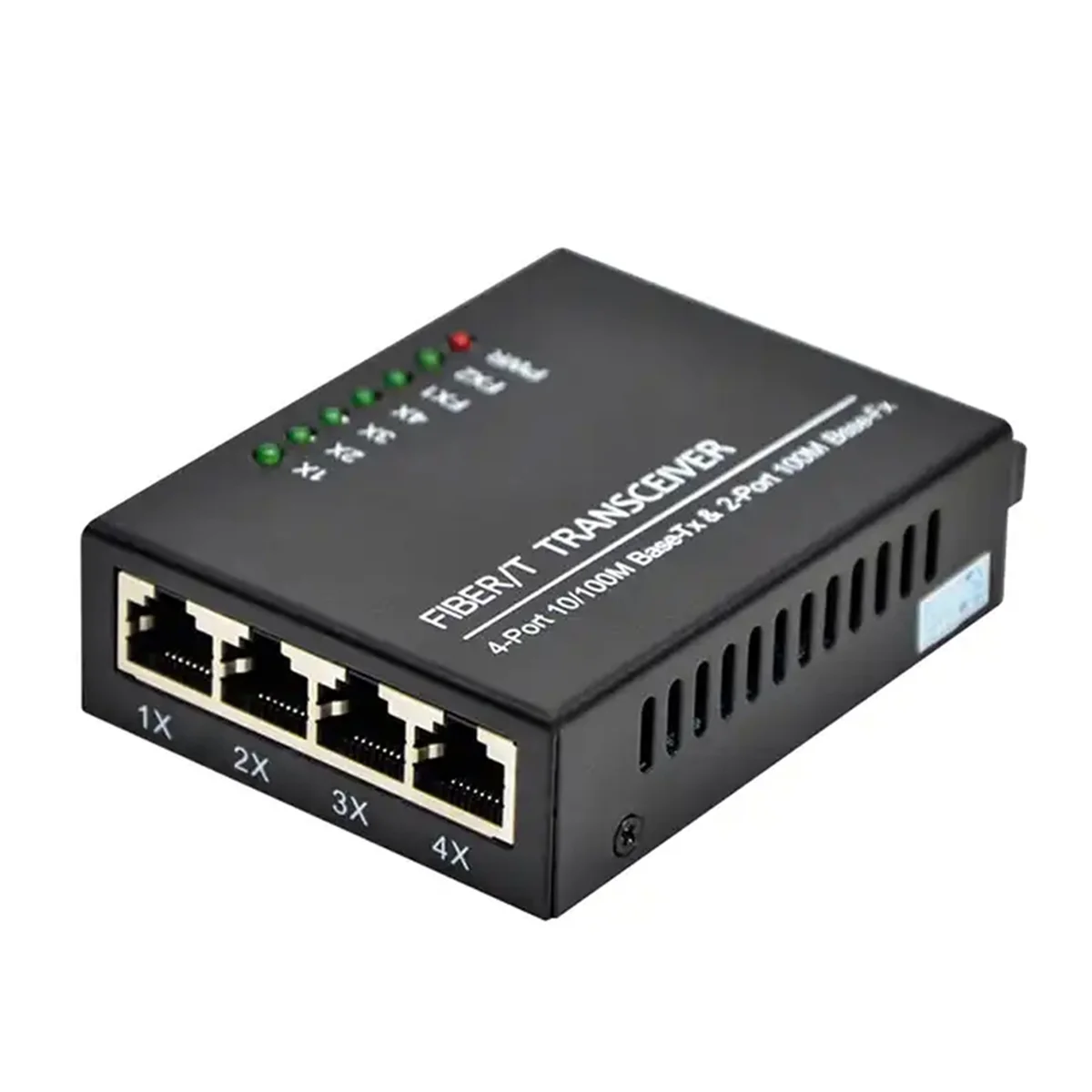 A40I 10/100M 2 광섬유 포트 4 RJ45 포트 광섬유 미디어 컨버터 1310nm/1550nm 단일 모드 단순 20km SC US 플러그