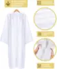 Wholesale Unisex Matte Choir Robes for Church White Baptism Graduation Gown Confirmation Pulpit Judge Costume Adults 3