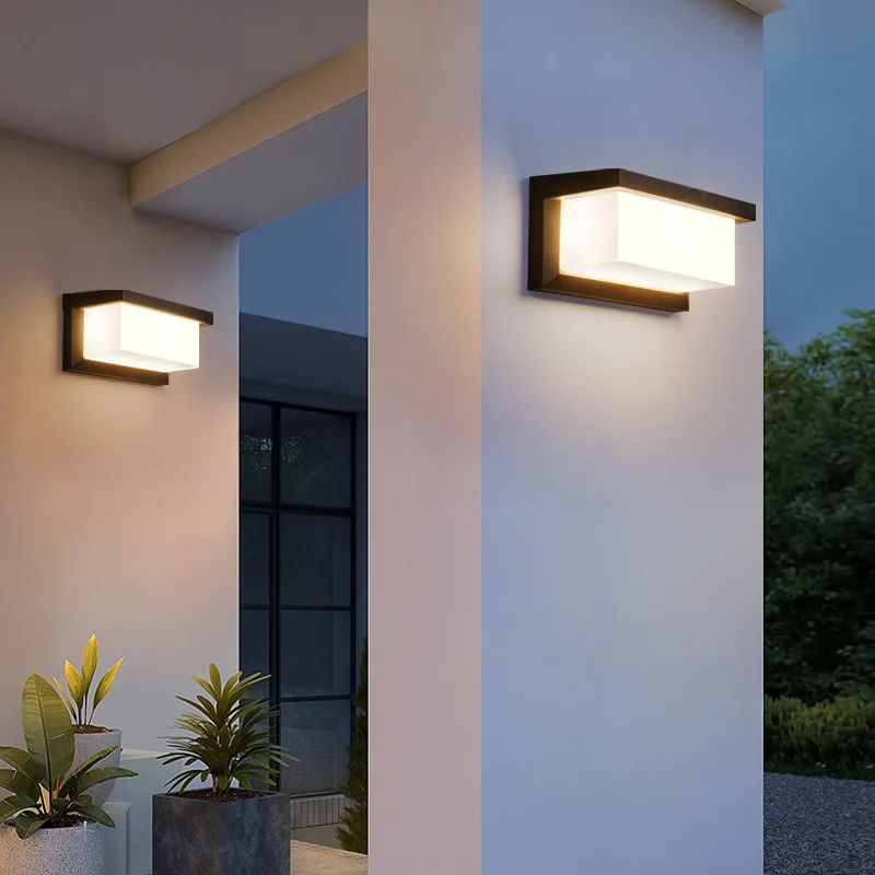Led Wall Lamp LED Outdoor Wall Lamp Waterproof Garden Courtyard Villa Simple Landscape Lamp Modern Balcony ABS Wall