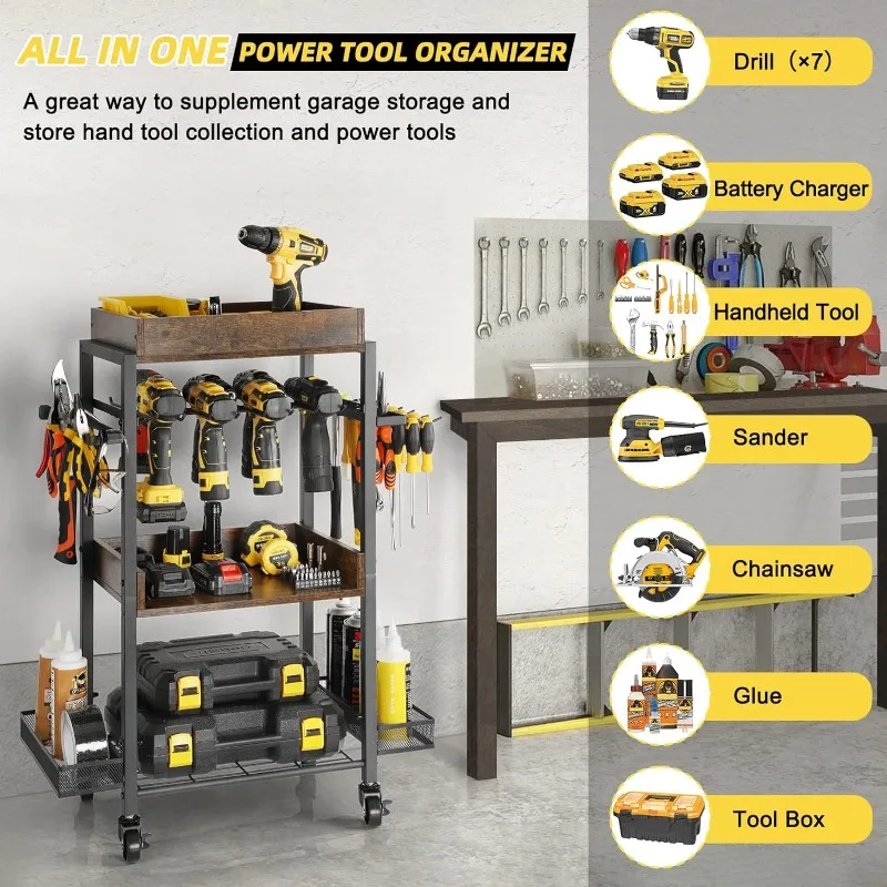 Tool organizer outlet for garage