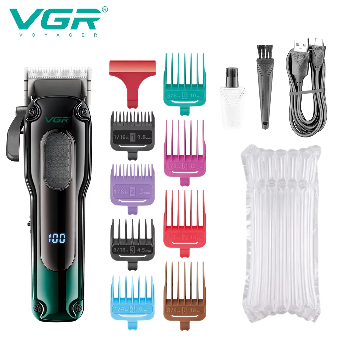 ماكينة تشذيب الشعر الكهربائية الجديدة VGR ذات المل...