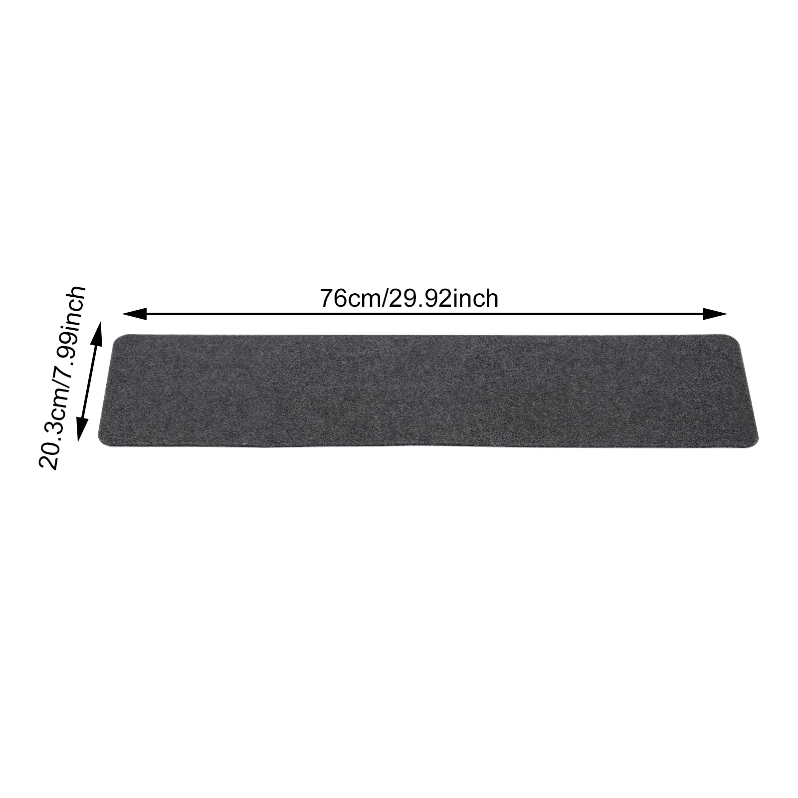 15PCS Self Adhesive Stair Carpets Non-Slip Noise Reduction Soft Mats for Home Office Hotel Stairs 20x76cm
