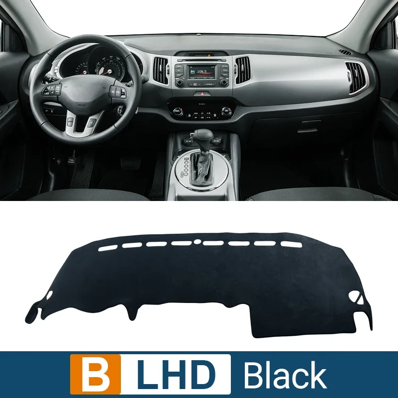 Dashboard Cover Protector - Anti-UV, Light-Absorbing Instrument Panel Mat