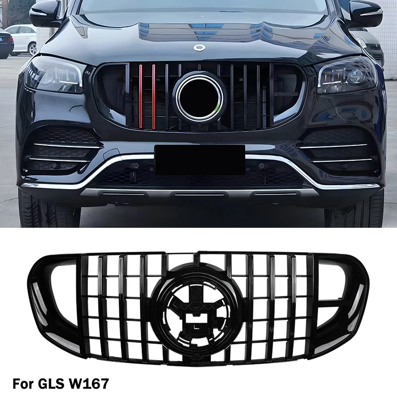 

For Mercedes Benz GLS W167 X167 GLS400d GLS500 450 Front Grille Grill Bumper Engine Cooling Grid Car Parts For Brabus 2020-2023