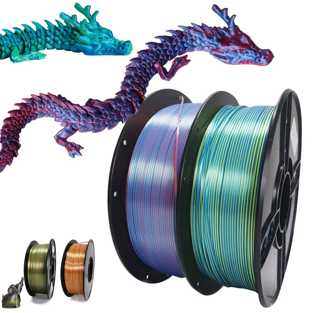 Twotone 3d Printer Filament Pla 1.75mm Silk Bicolourable Sublimation