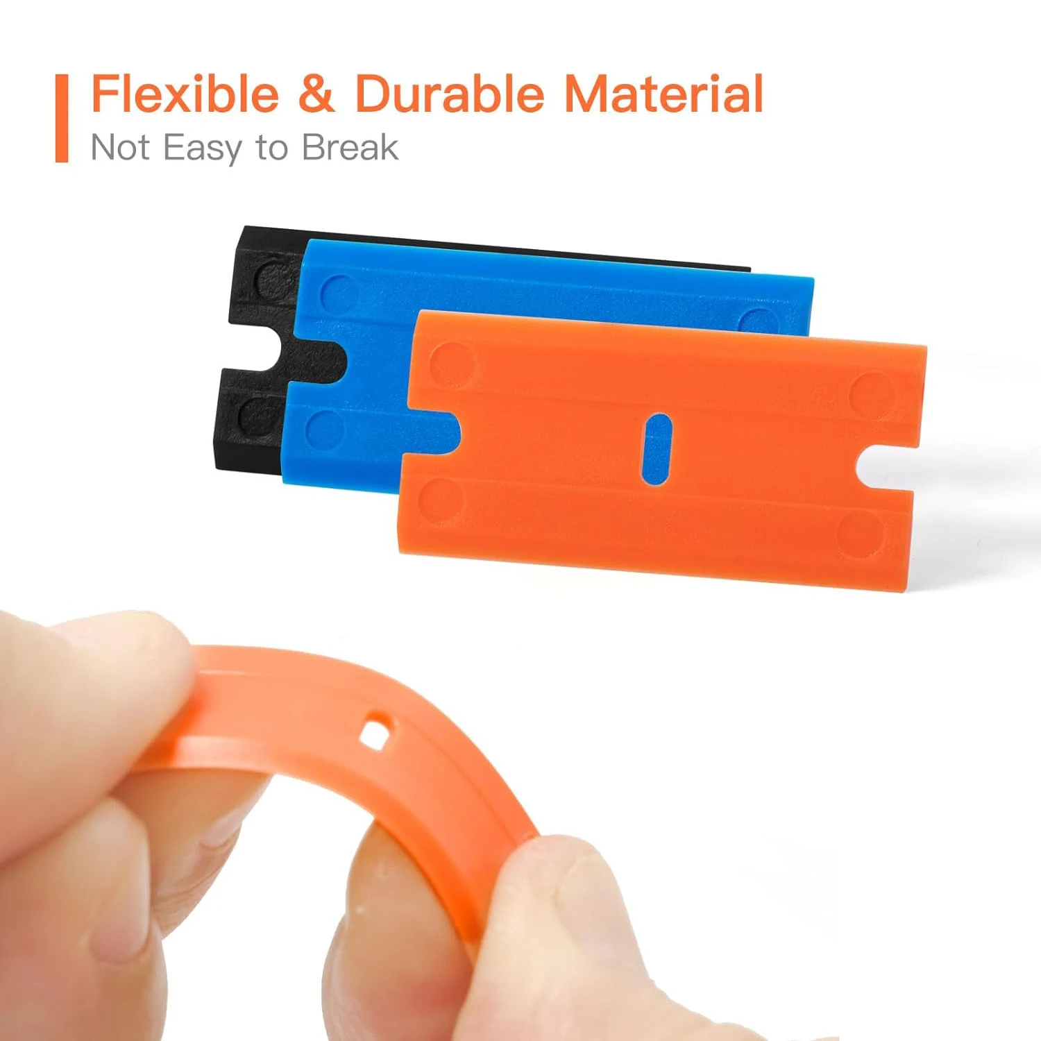 Scraper Plastic Blades 3 Box For Cutting Razor Squeegee Knife Window Glass Ceramic Vinyl Sticker Remover Replacement Tool FOSHIO