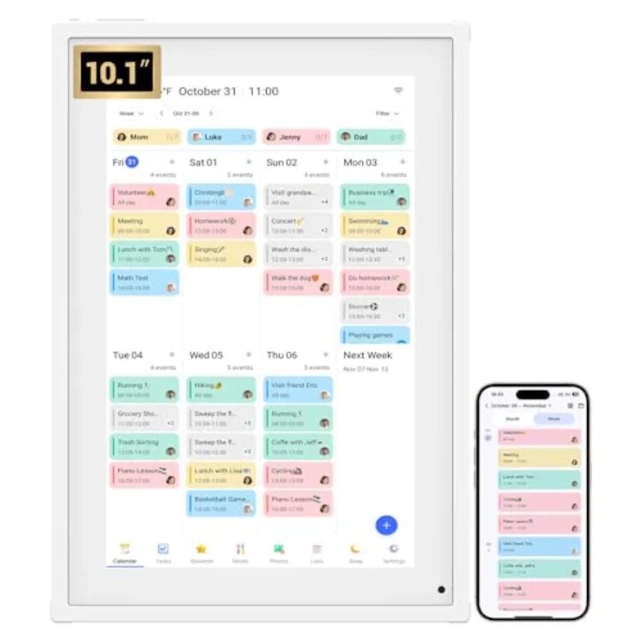 Digital Calendar, Touch Screen Smart Calendar Interactive Display, Chore Chart, to-Do List, Meal Planner, Electronic Planner wi