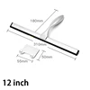Window Squeegee Silicone Rubber Scrape 10'' 12'' 14'' INCH Shower Squeegee Stainless Steel Bathroom Glass Window Car With Hook 3
