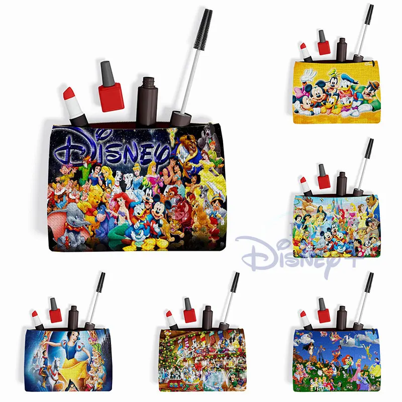 

Disney Cosmetic Bags Pencil Case Makeup Organizer Cartoon Girl Toiletry Storage Candy Bag New Arrival School Supplies Luxury Bag