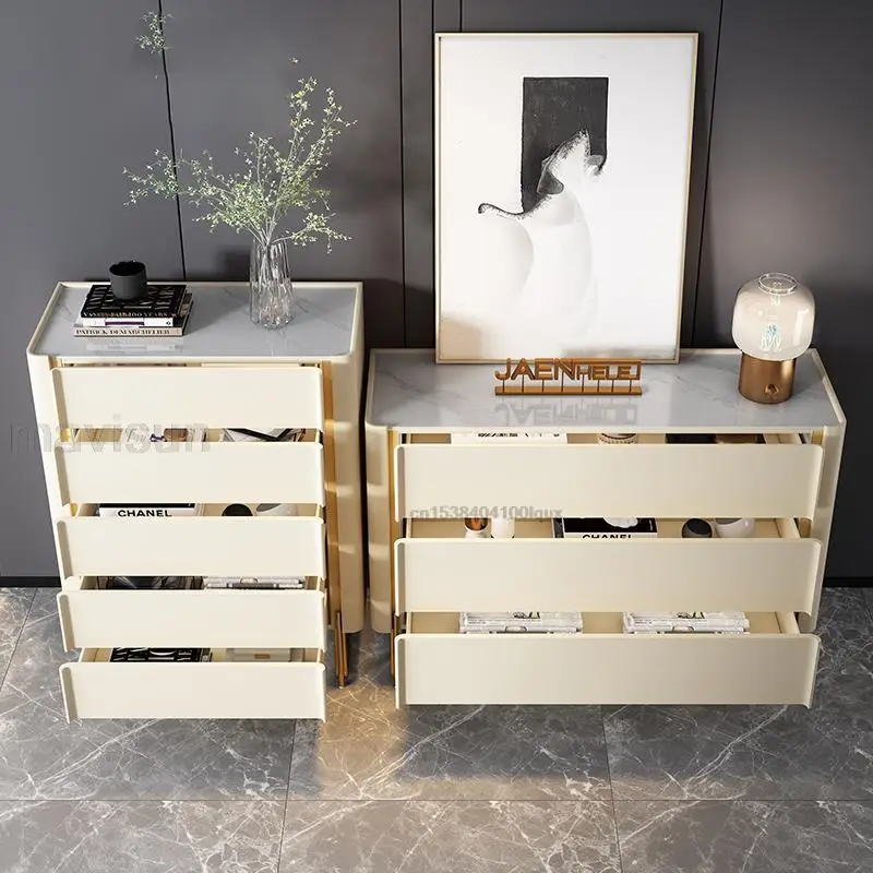 Modern Light Luxury Chest Of Drawers Dining Room Three-drawer Sideboard Simple Bedroom Storage Six-drawer Cabinet Furniture