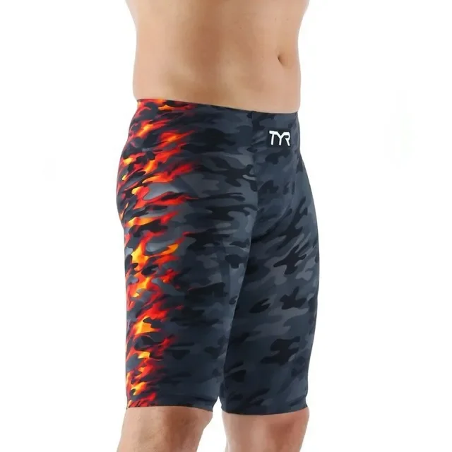 Swim trunks swim shorts men swimsuit Men's Professional Waterproof Quick Dry Comfortable Breathable Swimming Trunks Long Style Sports Swimwear Thermal Bath Trousers