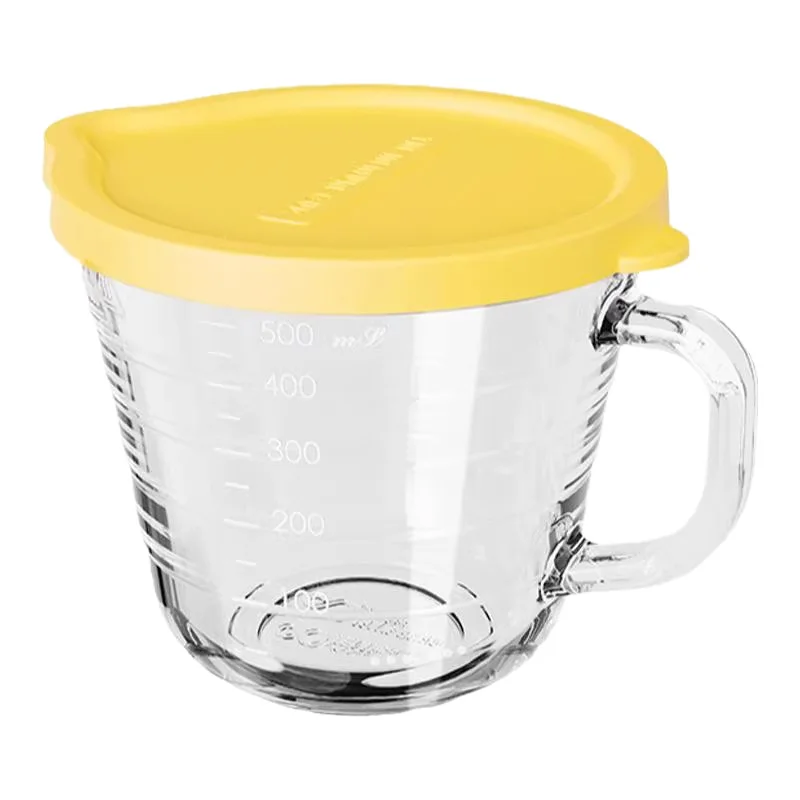 Heatproof Glass Mixing Bowl Set with Handle & Spout 5