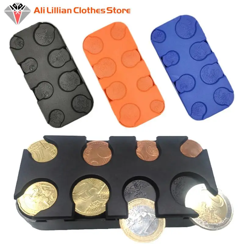 

Euro Coin Dispenser Plastic Coin Box Money Box Collection Wallet Purse Storage Organizer Holder For Bus Car Coin Changer Holder