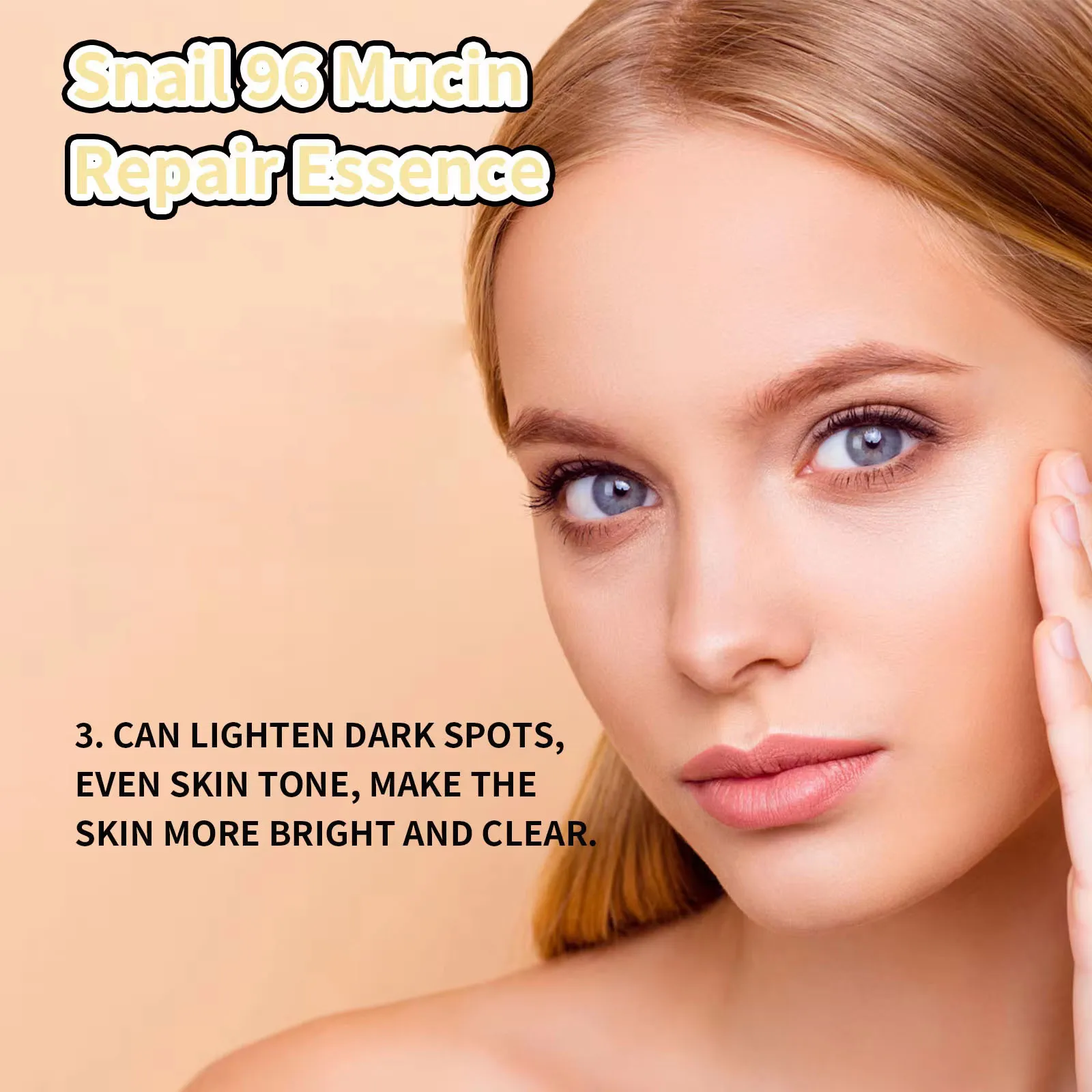 Snail Mucin Essence Fade Fine Lines Shrink Pores Repair Skin Barrier Whitening Moisturizing Hyaluronic Acid Collagen Face Serum 6