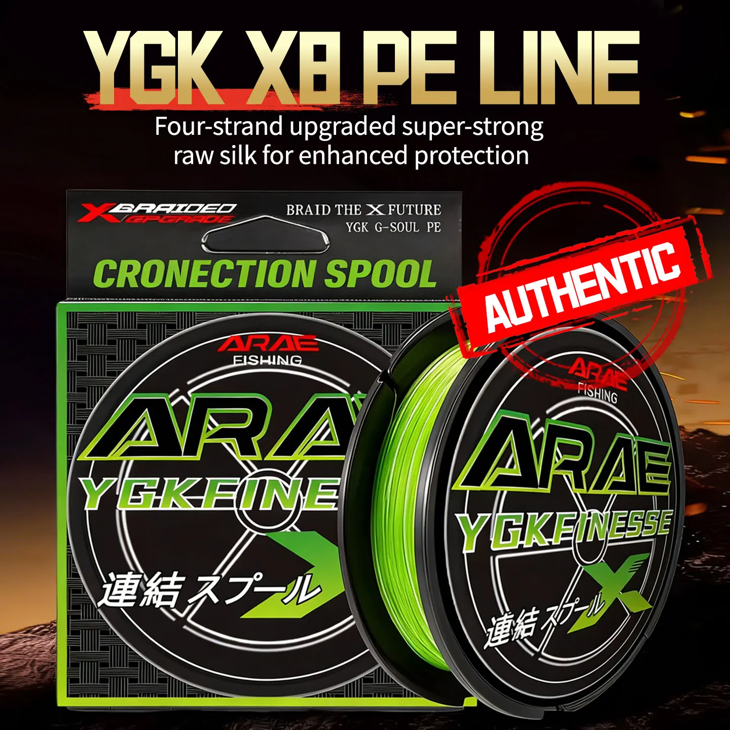 YGK X8ストランド編み込み釣り糸 高品質マルチフィルメントグリーンPEライン 超強力X8スムーズで耐久性のある釣り糸