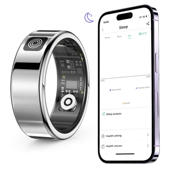 RS08 Smart Ring Multi-sport Modes Health Monitor Bluetooth-Compatible 5.1 Heart Rate Blood Oxygen Sleep Monitoring for Men Women 1