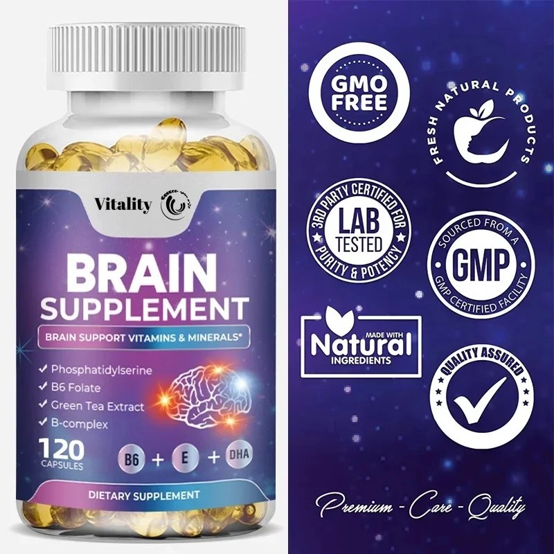 Brain Supplement-Contains Multivitamin And Mineral Extracts To Improve Memory