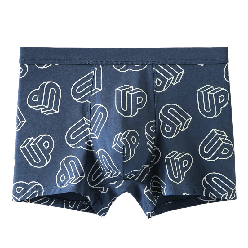 

Personality Printing Cotton Man Breathable Boxers Fashion Youth High Elasticity Modal Seamless U Pouch Bag Soft Underwear