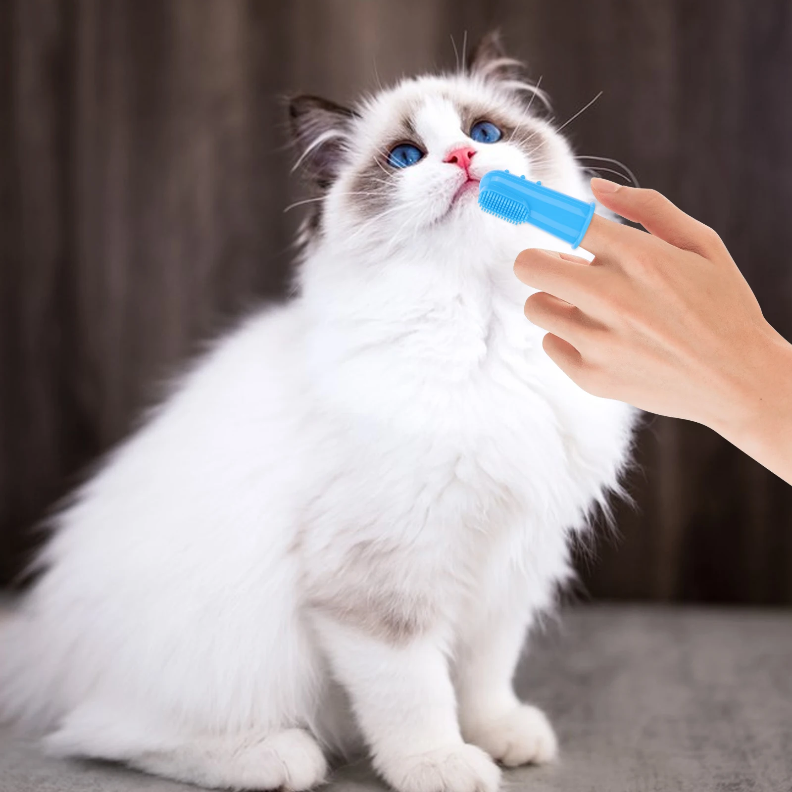 6PCS Pet Grooming Kit Silicone Dog Washing Gloves Dog Bath Brush Toothbrush Finger Pet Grooming Gloves Cat Bath Supplies
