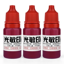 10ml Waterproof Ink for Clothing - Blue, Red, Black - Ideal for Student and Kids' Name Stamps (Rose red)
