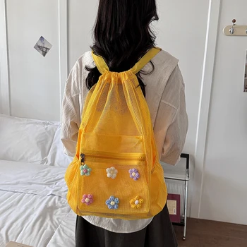 Zaino Scolastico in Stile Giapponese alla Moda con Decorazioni Floreali, Leggero, Grande Capacità, per Laptop e Viaggi, Zaino Vintage per Studenti
