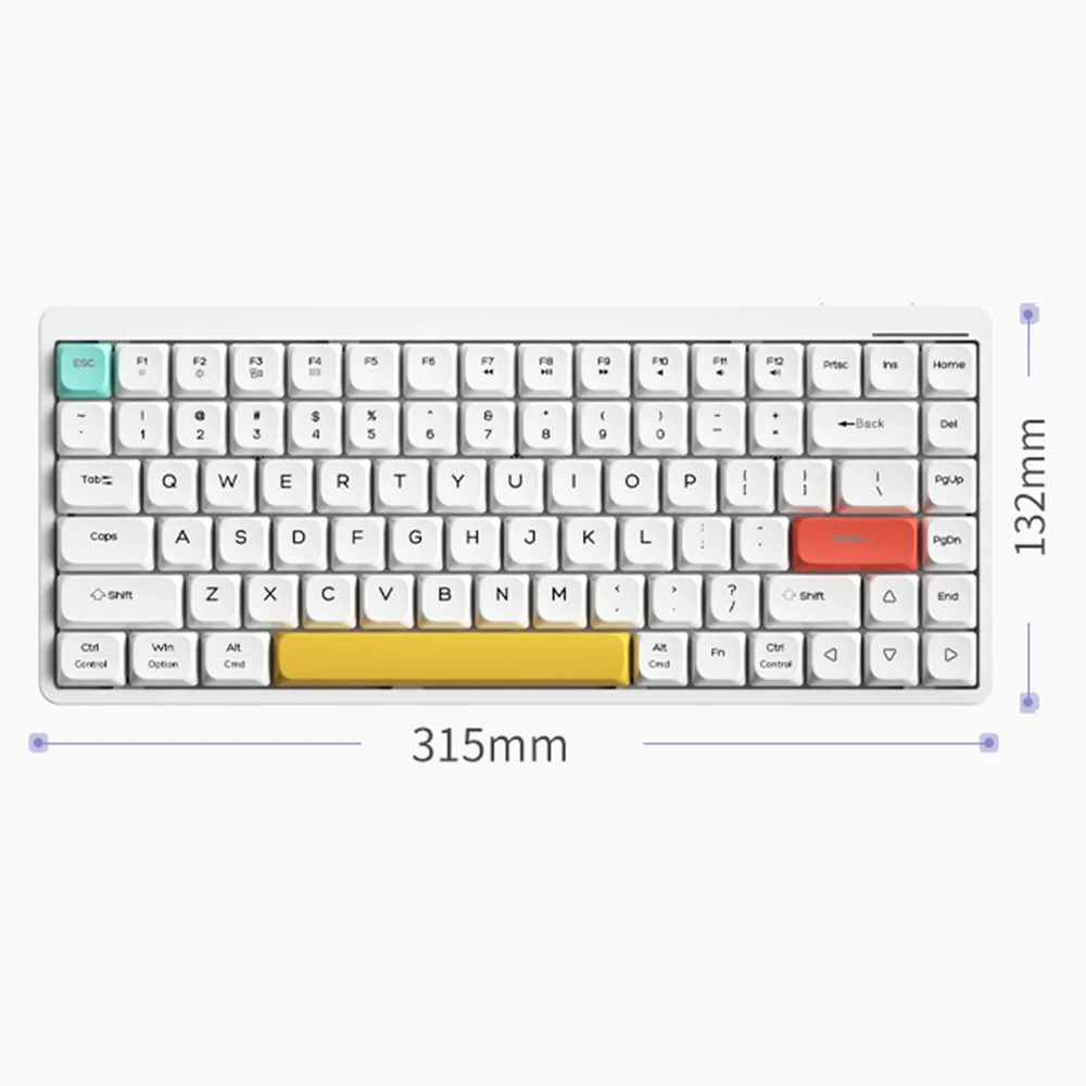 84% Wireless Mechanical Keyboard For Windows MacOS Low
