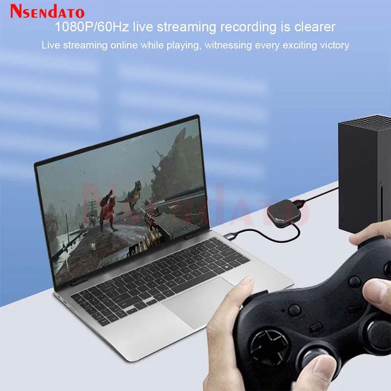 USB C Desktop Screen video Capture Card Mini Meeting Game Courseware Video Recorder Device StandAlone DP Screen Capture Card Box