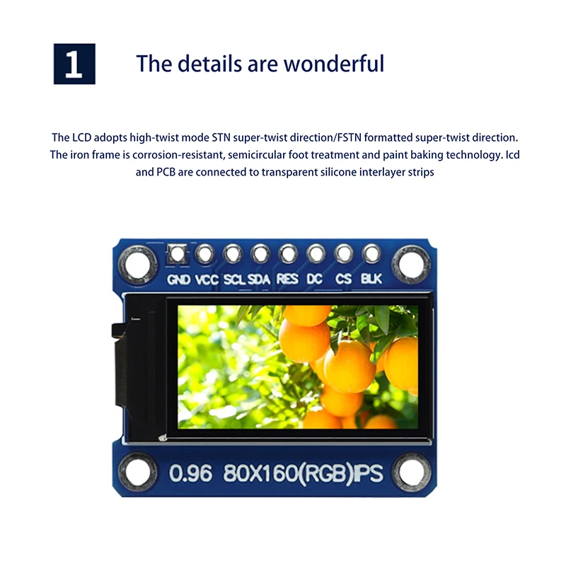 0,96 Zoll IPS Display OLED Modul für 80*160 65K Bunte RGB TFT LCD Board ST7735 ST7735 DIY – Detail 12