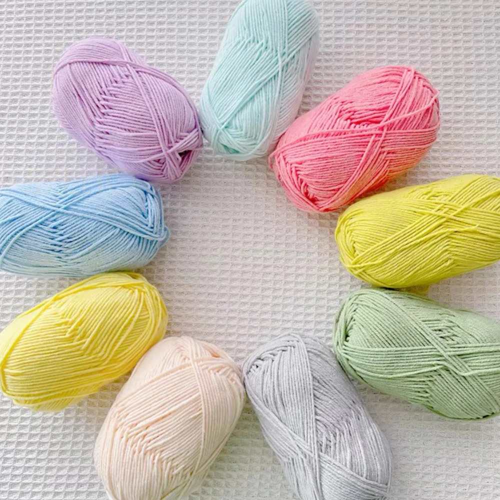 A1-a 50g/Set Soft Milk Cotton Yarn for Crochet Threads for Knitting 3