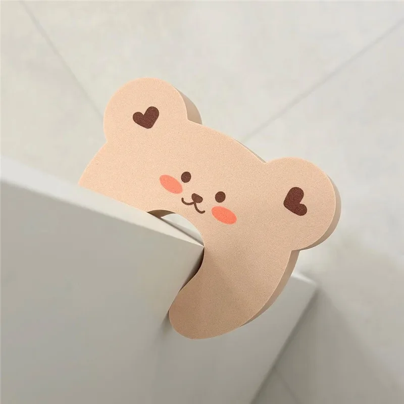 ins bear door handle anti-collision children's room anti-pinch safety door stop bedroom closing artifact door anti collision protector
