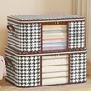 50/75L Large Capacity Clothes Quilt Storage Bag Non-woven Fabric Closet Organizer Dust-proof Moisture-proof Household Packaging 1