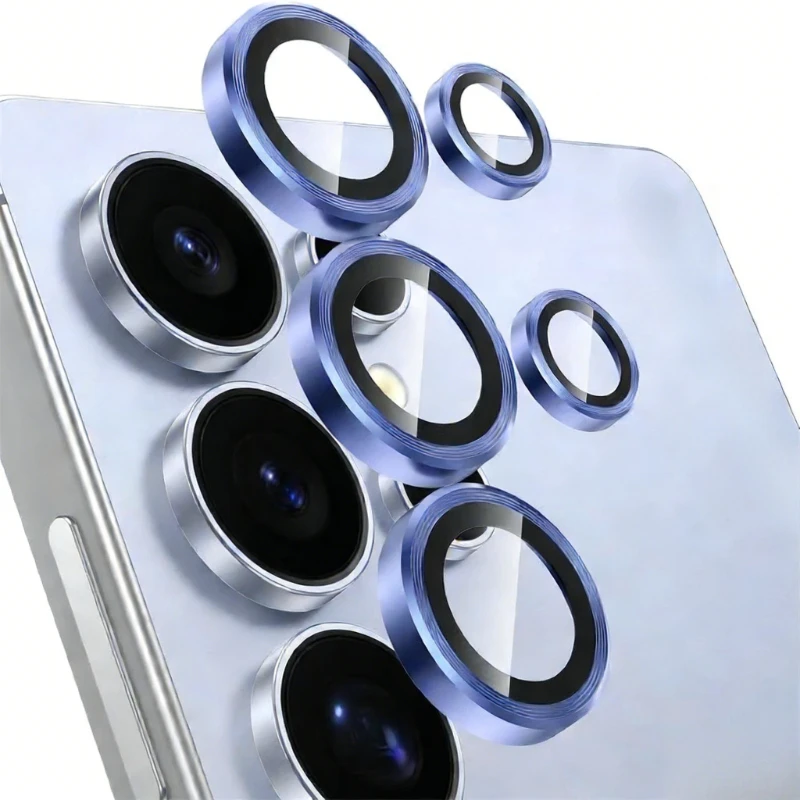 Titanium Alloy Camera Protector Ring with HD 9H Glass Rear Lens Case