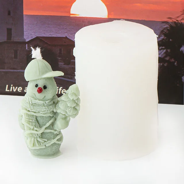 Moule Boule 2 Pièces Moules Pour Bougies Moule En Silicone 3D Gnome Moule Bougie Moule Silicone Boule