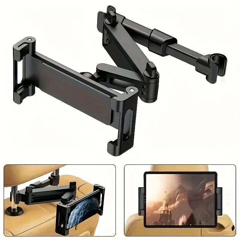 Telescopic Car Rear Pillow Phone Holder Tablet Rotating Holder Car Back Seat Stand Headrest Bracket Universal Holder Accessories 5
