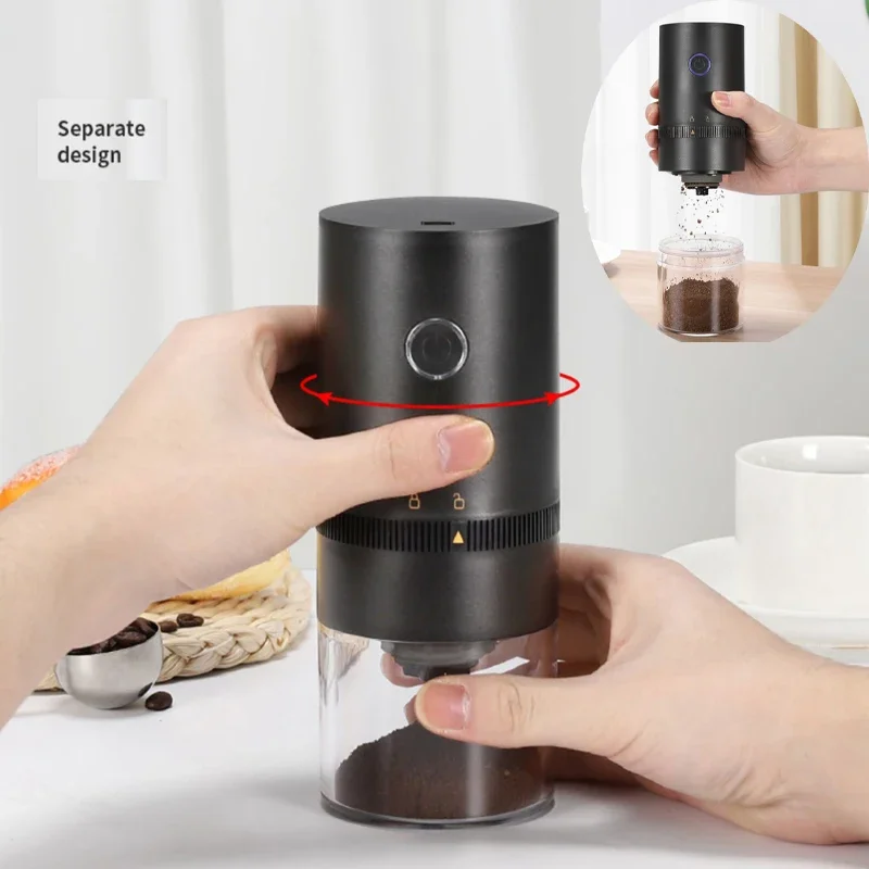 Portable Electric Coffee Grinder, Automatic Type-C Charging