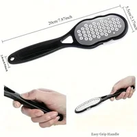 Lime à pied en acier inoxydable – Lime ergonomique anti-éclaboussures avec grain grossier/fin, durable pour la pédicure à domicile et le cadeau de vacances 4