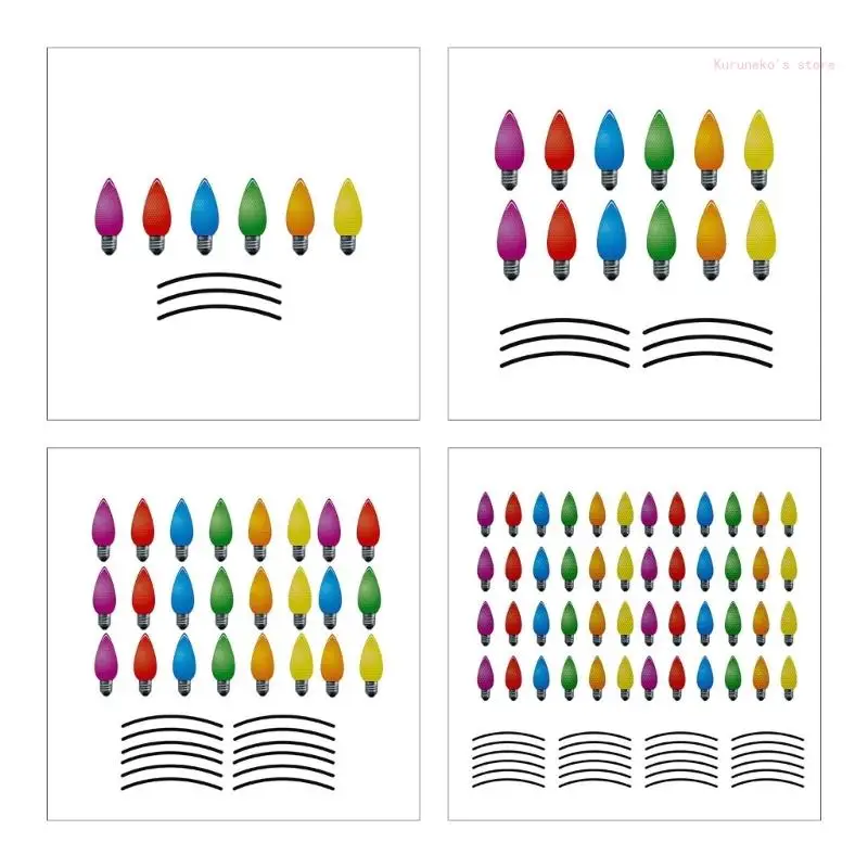 

Reflective Christmas Light Bulb Line Sticker Magnetic Christmas Car Sticker