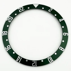 Premium High - Quality Aluminum Watch Bezel Insert - GMT Design, 39.5mm x 32.5mm (Green - GMT)