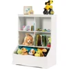 Storage Cabinet,Cubby Toy Organizer,3 Shelf 4 Cube Units,Storage Bins Cubbies for Kids' Collections,Kids Bookshelf and Bookcase 2