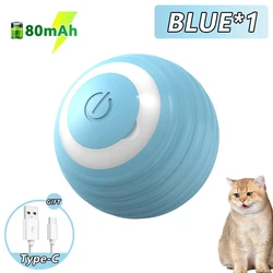 Interactive Smart Rolling Cat Toy - Automatic Magic Ball (Blue)